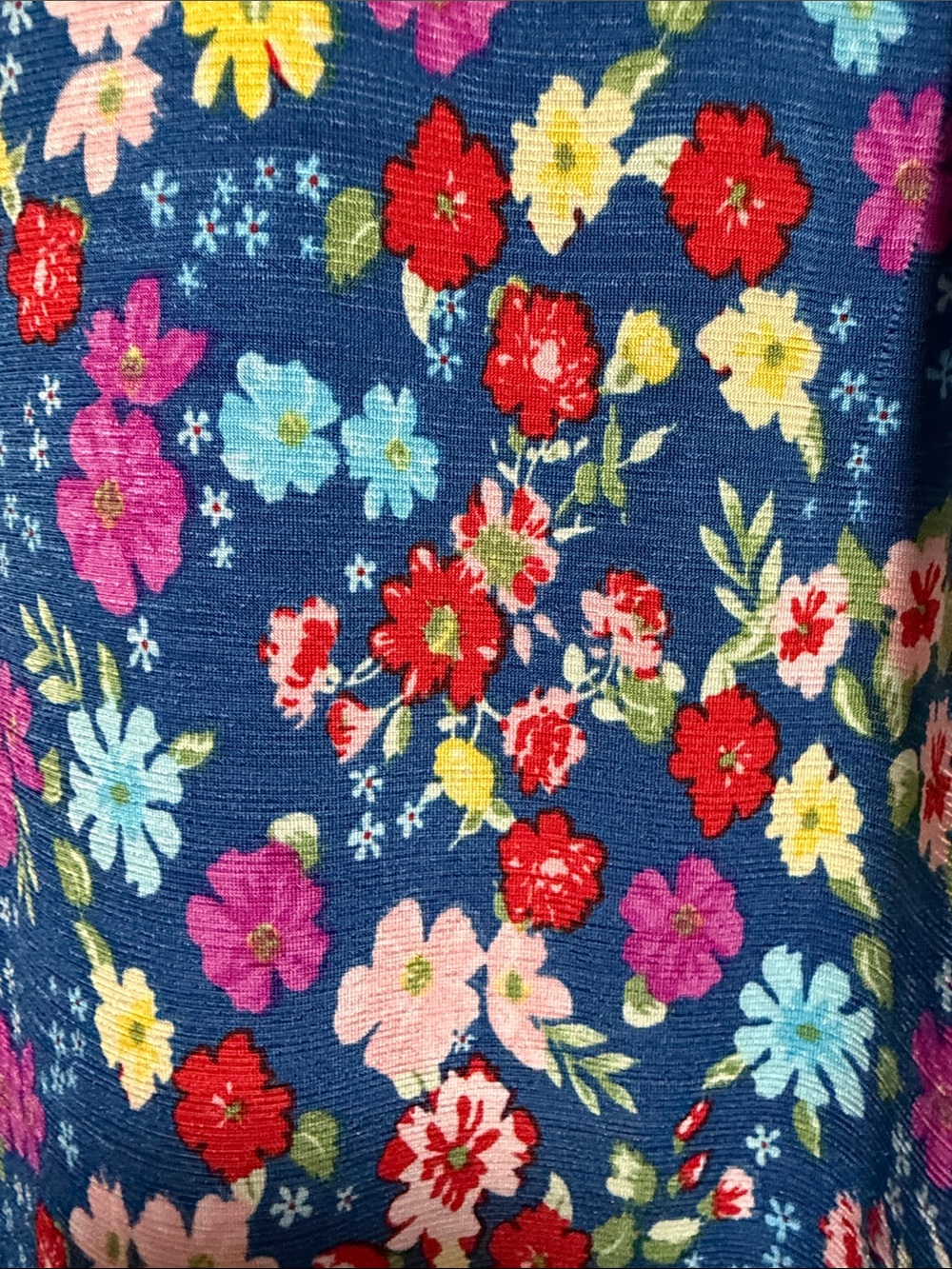 Dear Scarlett Blue Floral Ruffle Sleeve Blouse — Women's Summer Top - Picture 5 of 7
